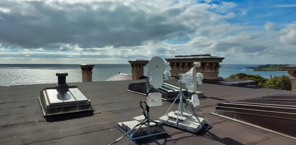 Wireless P2P install on the roof of The Breakers, Newport RI